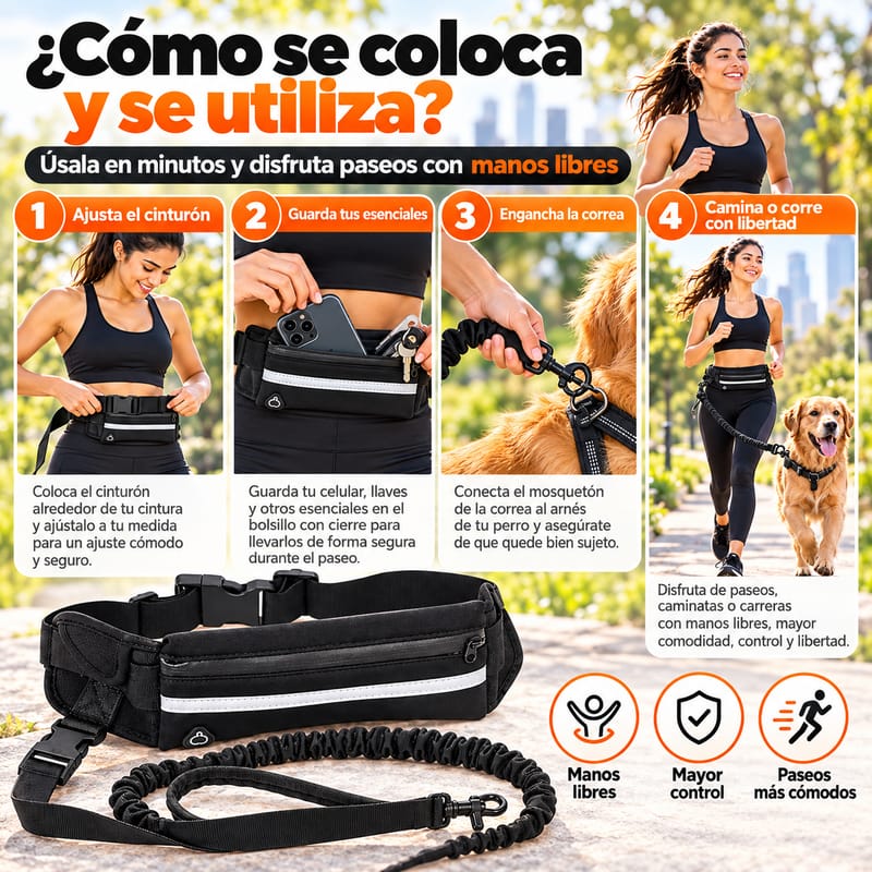 Correa Manos Libres 2 en 1 para Perros - Image 3