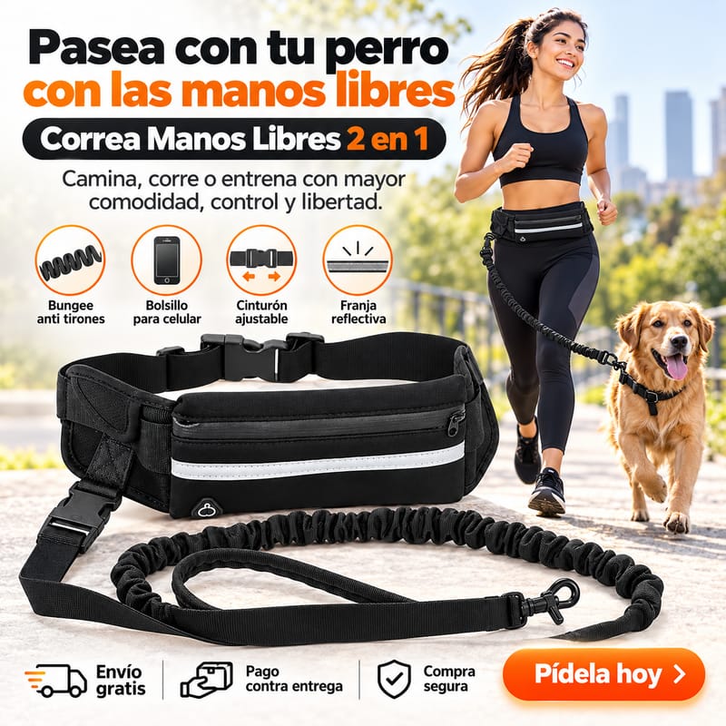 Correa Manos Libres 2 en 1 para Perros - Image 1